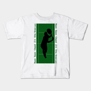 Tennis Backhand Gras Court Grand Slam Kids T-Shirt